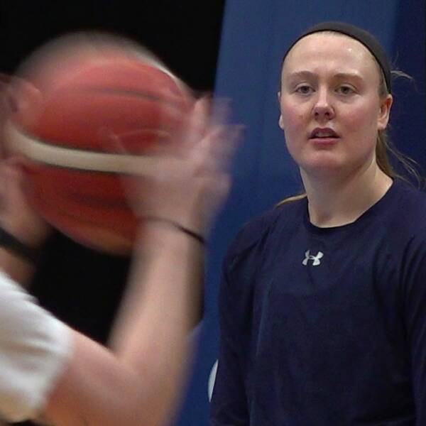 På bilden syns Jessica Kelliher, Östersund Baskets amerikanska nyförvärv till denna säsong.