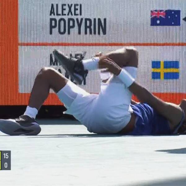 Mikael Ymer skrek ut sin smärta efter skadan i Miami. 