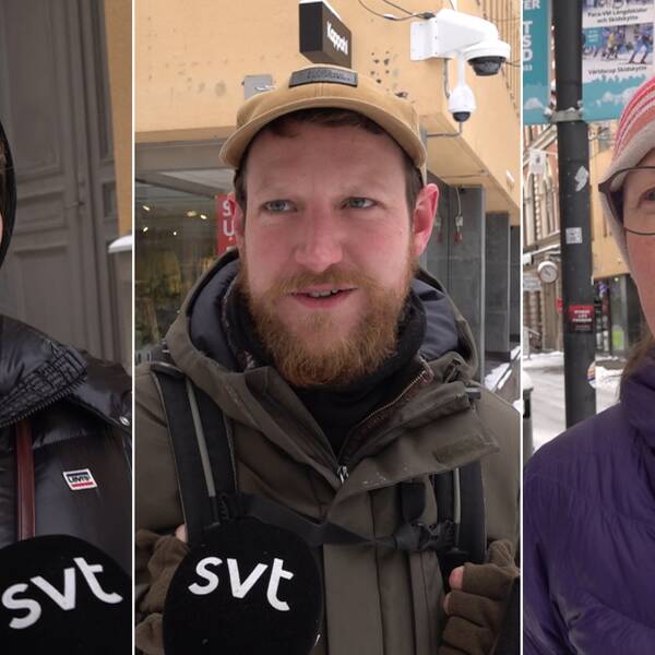 En kvinna i rött läppstift, en man i kort skägg och keps. Och en kvinna i glasögon. Homeira, John och Maja.