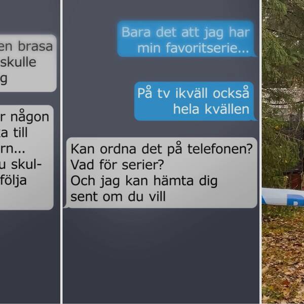 Snapchatkonversation, arkivbild på polsavspärrning.