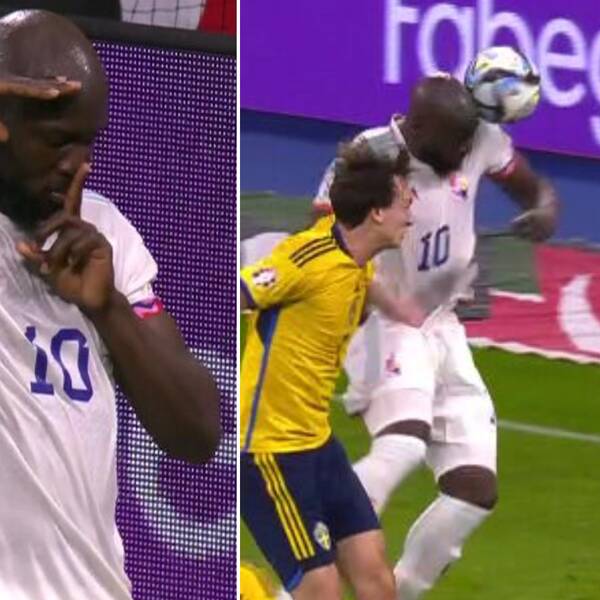 Romelu Lukaku ger Belgien ledningen mot Sverige