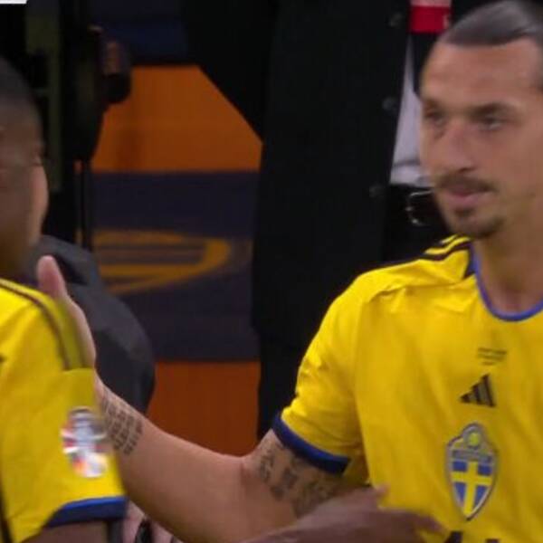 Zlatan Ibrahimovic inbytt för Sverige mot Belgien