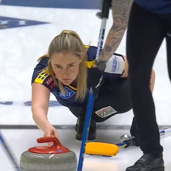 Sara McManus under VM-semifinalen mot Schweiz.