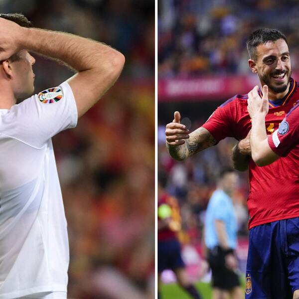 Spanien vann med 3-0 i EM-kvalet mot Norge. 