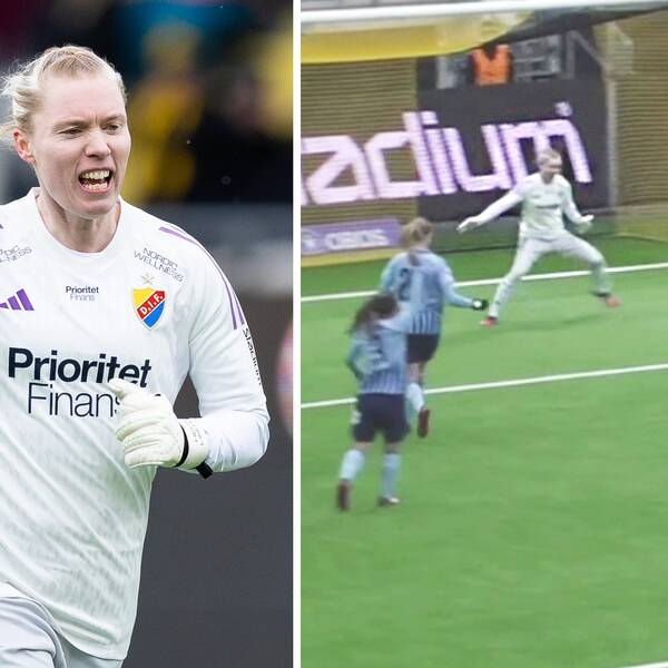 Se Hedvig Lindahls benparad mot Häcken. 