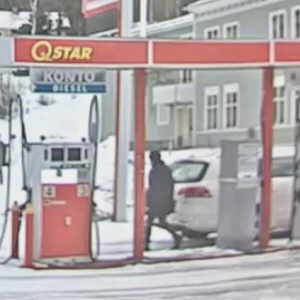 Övervakningsbilder från bensinsmack.