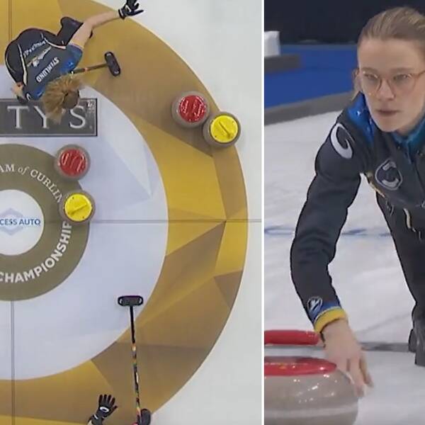Lag Wranå tog Grand Slam-titel – se stenen som gav laget ett ryck. Bild: Grand Slam of Curling