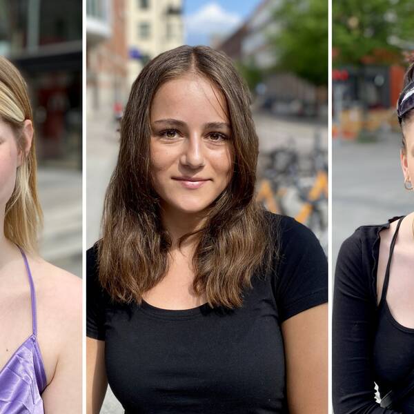 Bilden är uppdelad i tre delar. Till vänster står en blond tjej med axellångt hår och ler svagt in i kameran. I mitten står en brunhårig tjej med halvlångt brunt hår och ler in i kameran. TIll höger står en tjej med mörkt uppsatt hår och tittar in i kameran.