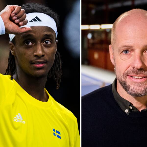 Mikael Ymer försvaras av Christer Sjöö, generalsekreterare i svenska tennisförbundet.