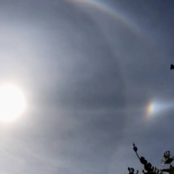 Halo på himlen över Kvinnersta