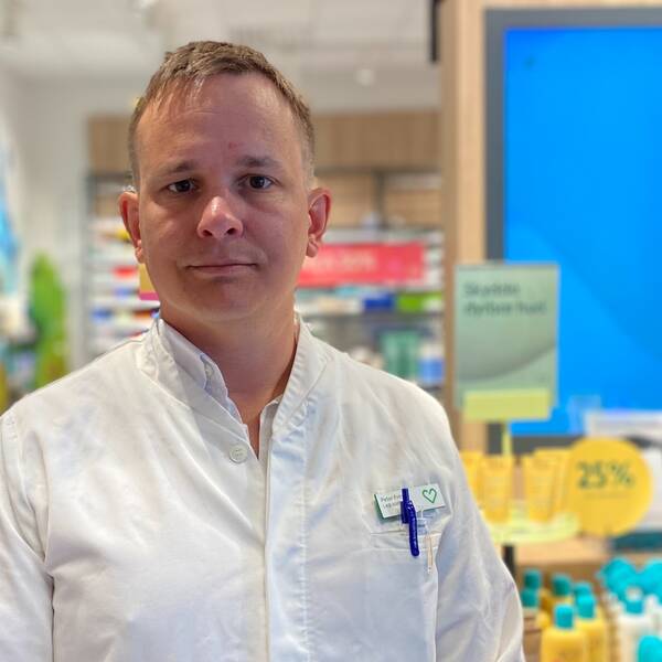 Peter Fritzon, apotekare på Apoteket Hjärtat i Huskvarna.