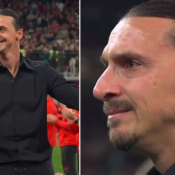 Zlatan Ibrahimovic tackades av – se känslosamma scenerna i spelaren