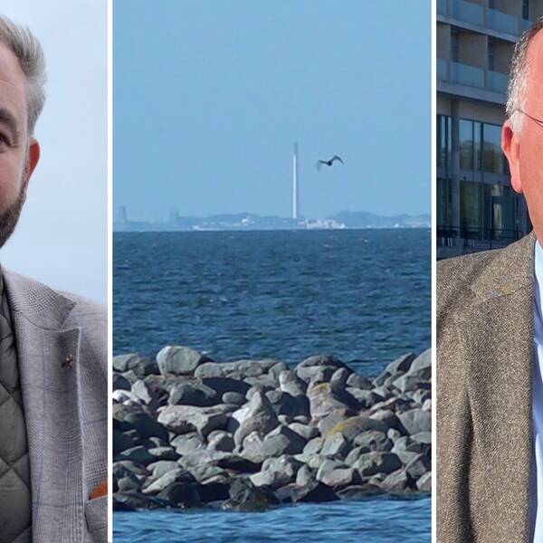 Kommunstyrelsens ordförande i Helsingborg, Christian Orsing moderat och kommunstyrelsens ordförande i Landskrona, Torkild Strandberg Liberalerna. Står i respektive stad.
