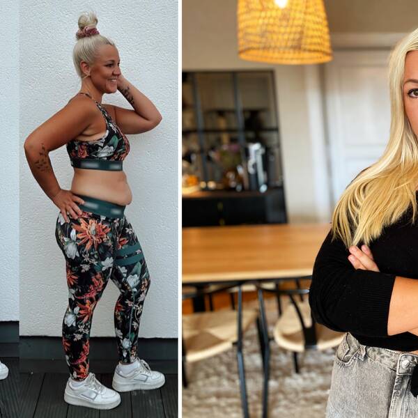 Tvådelad bild: Influencern Therese Wickman