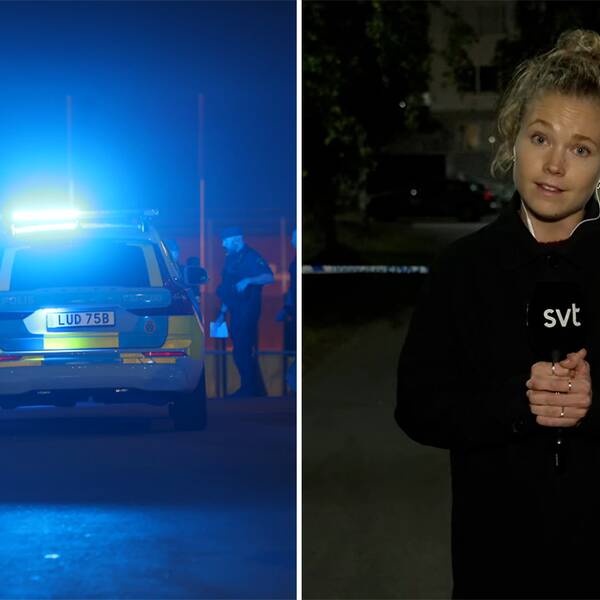 Reporter Sara Nuder beskriver situationen på plats.