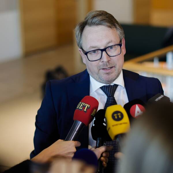 Åklagaren Thobias Wilhelmsson vid förhandlingarna i Tovefallet i Göta hovrätt idag.
