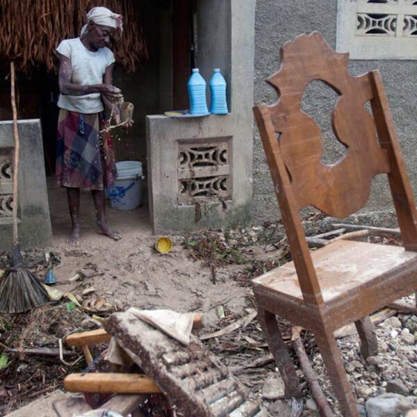 Förödelse efter stormen Sandys framfart på Haiti. Foto: Scanpix
