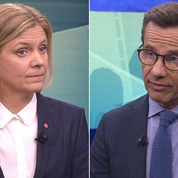 Magdalena Andersson (S) och Ulf Kristersson (M).