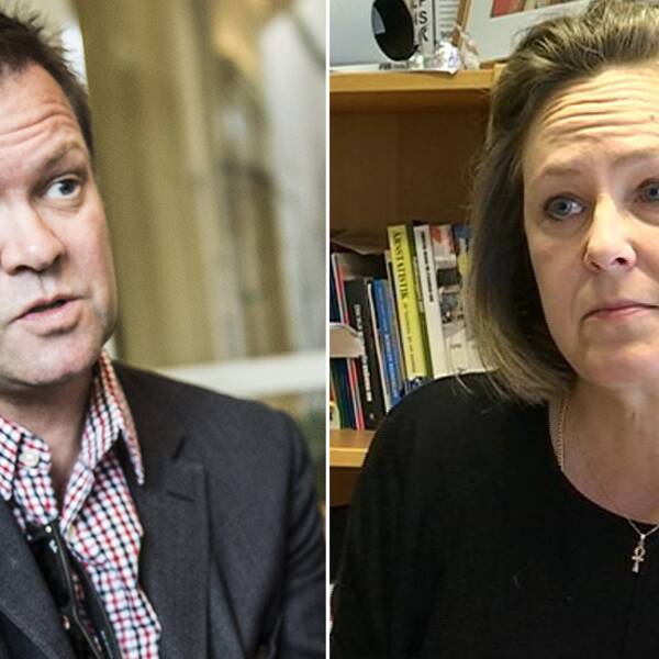 Håkan Jörnehed (V), oppositionslandstingsråd och Barbro Sörman, distriktsordförande.