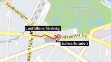 Lastbilens färdväg i Berlin.