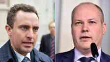 Rättspolitiske talesperson Tomas Tobé (M) och justitieminister Morgan Johansson (S).