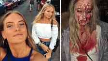 Systrarna Amanda och Sophie Johansson delade bilden på Sophie efter misshandeln för att hitta vittnen till brottet. I stället användes bilden världen över av grupper som är emot invandring.