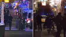 Polis och ambulanspersonal i Strasbourg