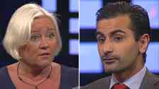 Elisabeth Dahlin, Rädda Barnen och Hanif Bali (M) i debatt i Agenda