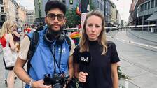 Fotograf Iman Tahbaz och reporter Ida Linde på plats i Oslo.