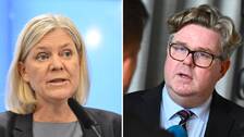 Magdalena Andersson (S) och Gunnar Strömmer (M).