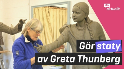 Greta Thunberg blir staty