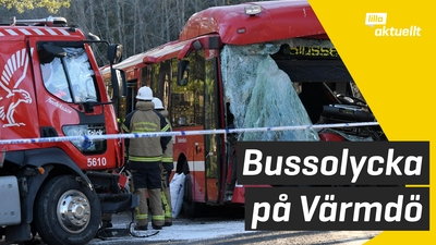 Bussolycka på Värmdö