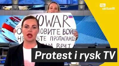 Uppmärksammad protest i rysk tv-sändning