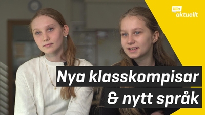 Ukrainska systrarna har börjat skolan i Sverige