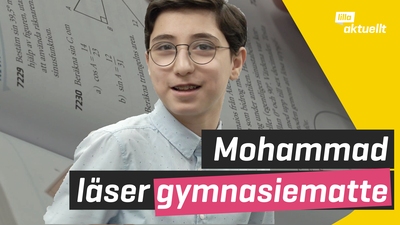 Mohammad läser gymnasiematte