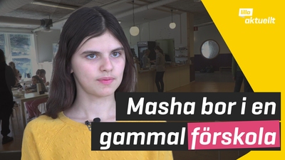 Masha bor i ett evakueringsboende