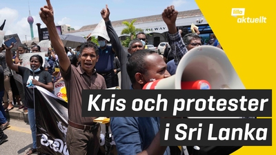 Stora protester i Sri Lanka