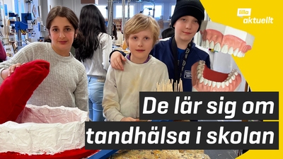 De lär sig om tandhälsa i skolan
