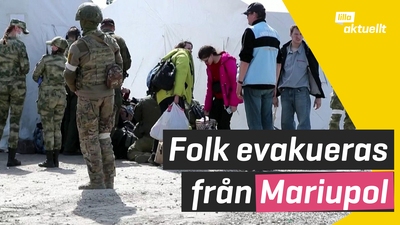 Människor evakuerade från Mariupol
