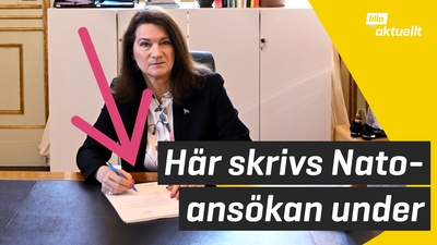 Här skriver utrikesministern under Natoansökan