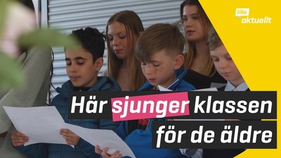Här sjunger klassen för de äldre
