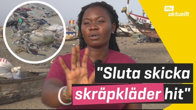 Trasiga kläder blir miljöproblem i Ghana