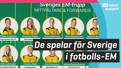 De kommer spela för Sverige i fotbolls-EM