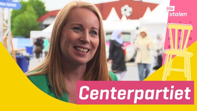 Annie Lööf på Lilla stolen