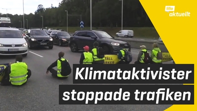 Klimataktivister stoppade trafiken
