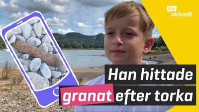 Han hittade granat efter torkan