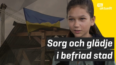 Glädje och sorg i fritagna städer i Ukraina