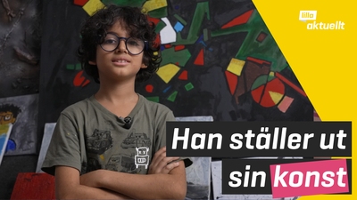 Han ställer ut sin konst