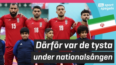 Irans spelare helt tysta under nationalsången