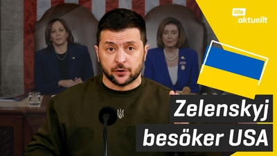 Ukrainas president höll tal i USA